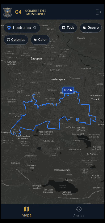 App Altos Mandos - mapa del municipio